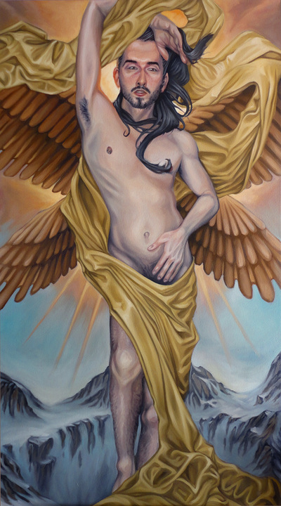 Untitled (2015), Jonathan Sardelis, Oil on canvas, 154 x 85 cm