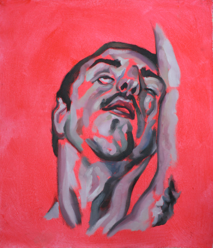 Accomplir le germe divin scellé dans notre chair #3 (2019), Jonathan Sardelis, oil and acrylic on canvas, 79,5 x 65 cm