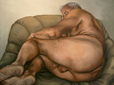 Le Grand Père (2017), Jonathan Sardelis, Oil on canvas, 91,5 x 122 cm