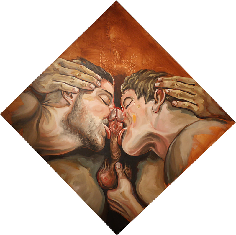 Togetherness (2019), Jonathan Sardelis, oil on canvas, 121,5 x 121,5 cm